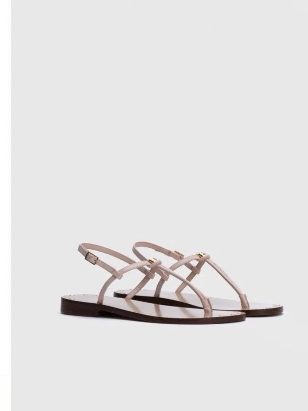 Maria Luca Capri Women's Beige blush Strappy Flat Sandals brand new sz 9